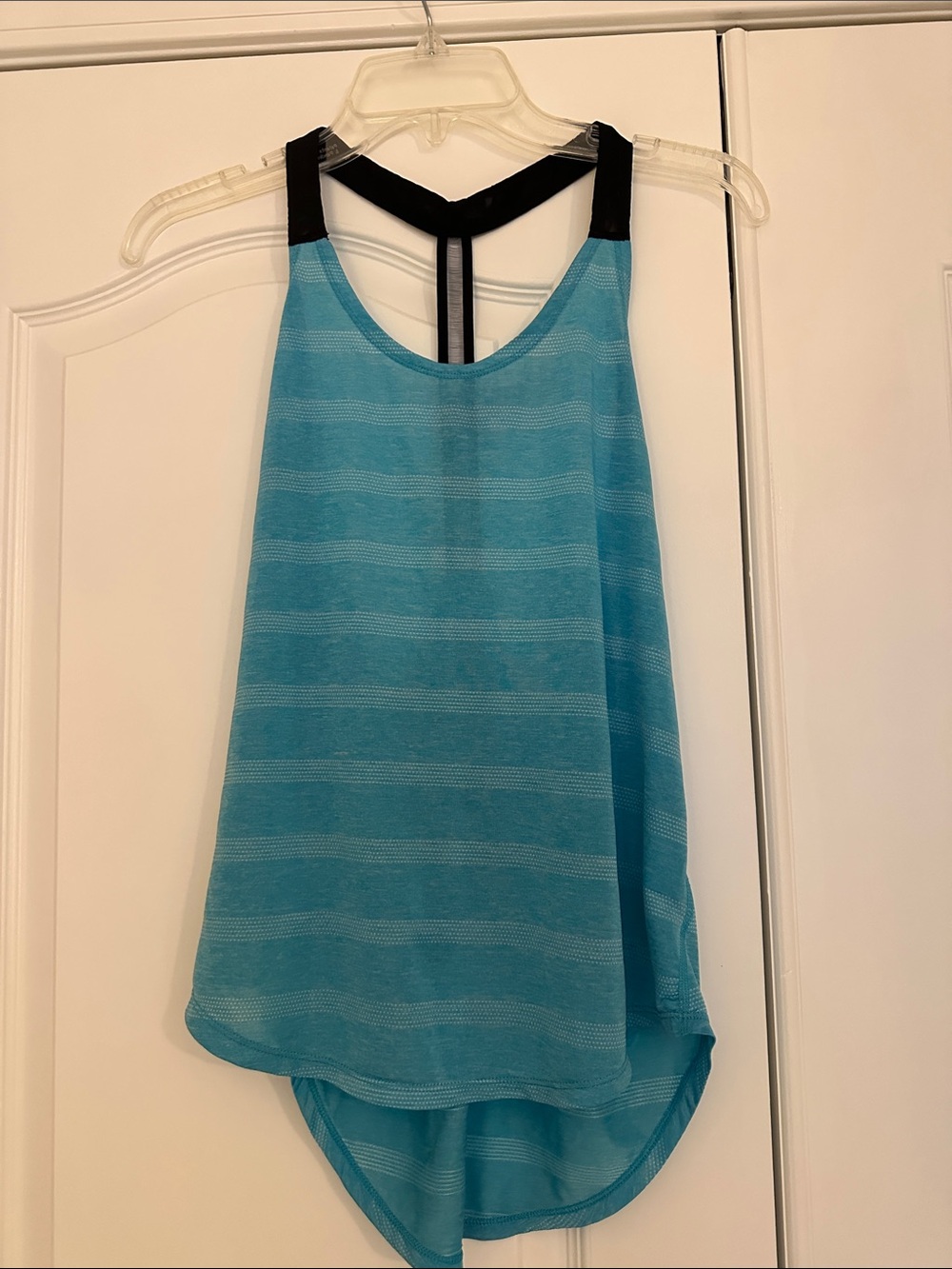Nike Blue Striped Tank with Open Back